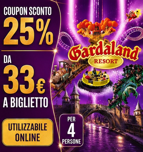 Gardaland sconto per 4 - gardaland,