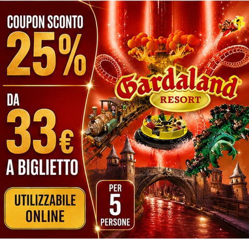 Gardaland sconto per 5 - gardaland,