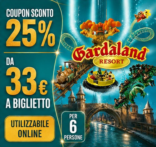 Gardaland sconto per - gardaland, 25%